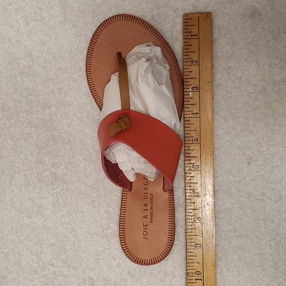 Joie a la Plage Nice leather thong sandal,coral,7 - Picture 10 of 10